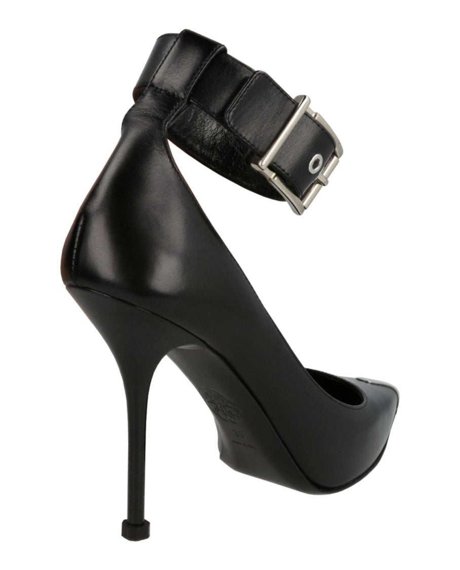 Alexander Mcqueen Buckle Leather Heels