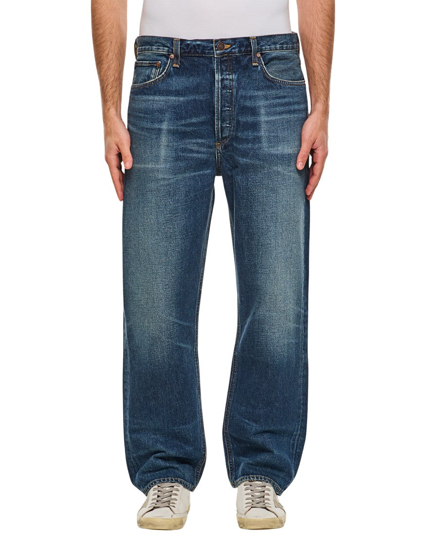 Agolde Faded Blue Straight-Leg 90'S Jeans