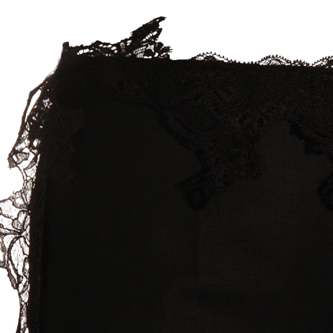 Blumarine Slim-Fit Black Trousers With Lace Detailing