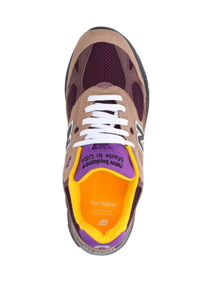 New Balance 993 Sneakers In Brown Suede Round Toe