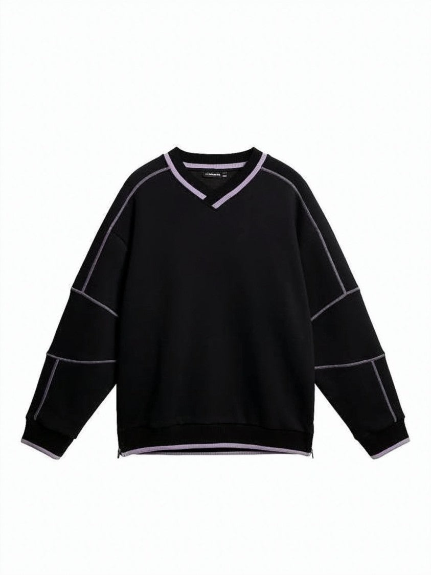 J Lindeberg Relaxed Fit Long-Sleeve V-Neck Top
