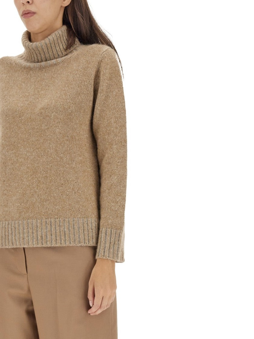 Fabiana Filippi High-Neck Wool Jersey Sweater