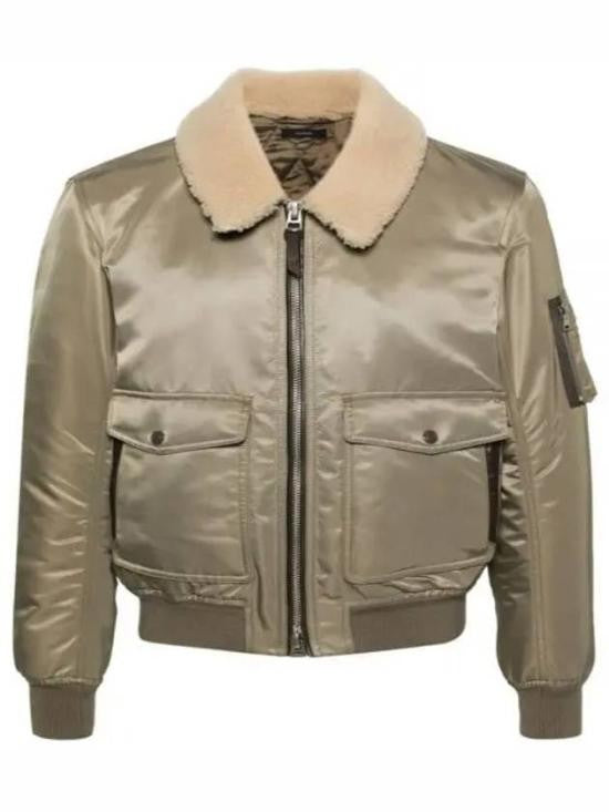 Tom Ford Bomber-Style Jacket With Plush Collar And Zip Front