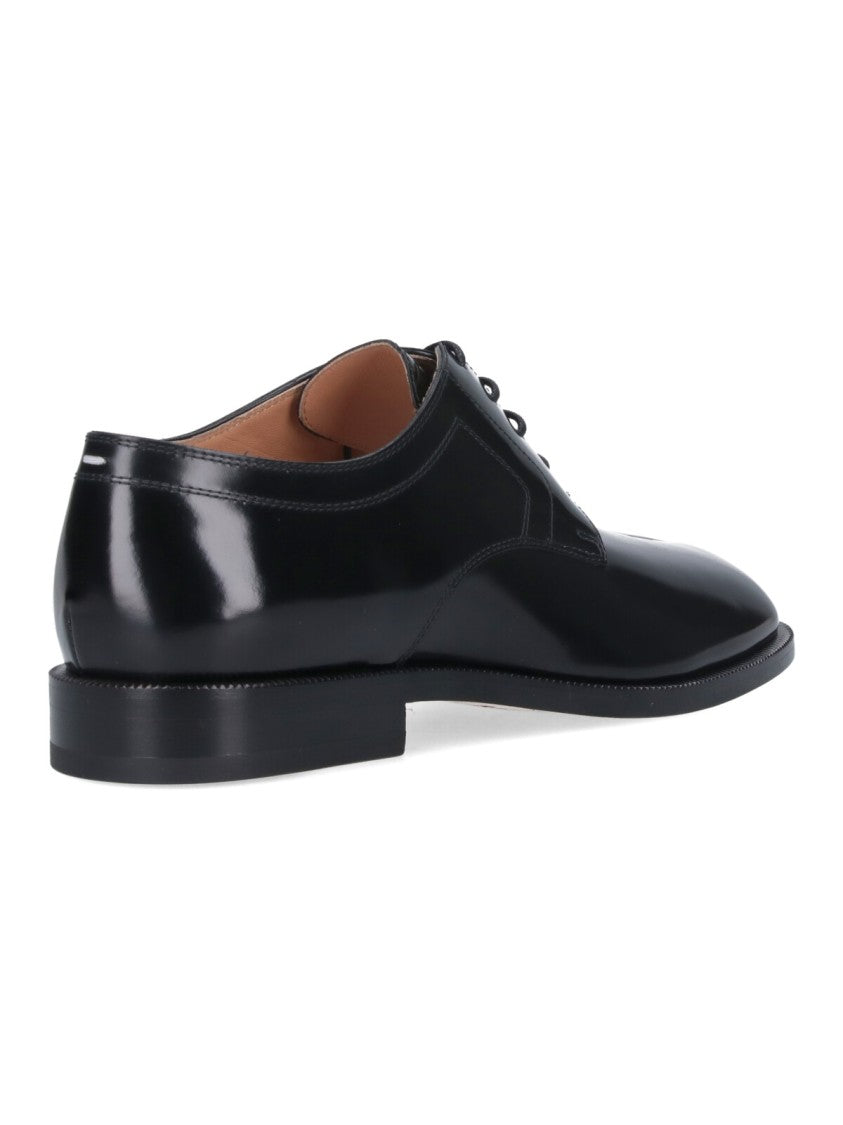 Maison Margiela Black Tabi Squared Toe Leather Shoes