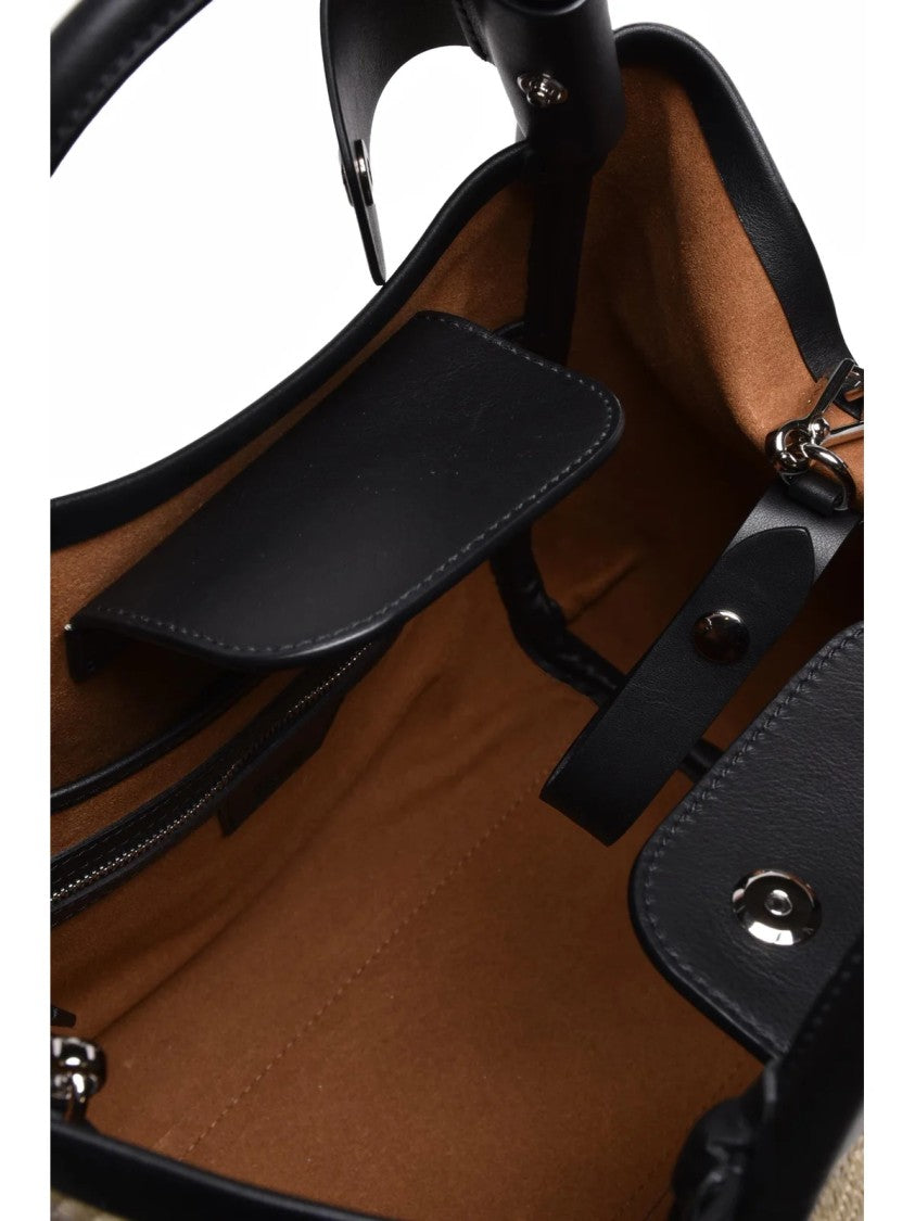 Max Mara Textured Beige Shoulder Bag With Suede Lining And Adjustable Strap