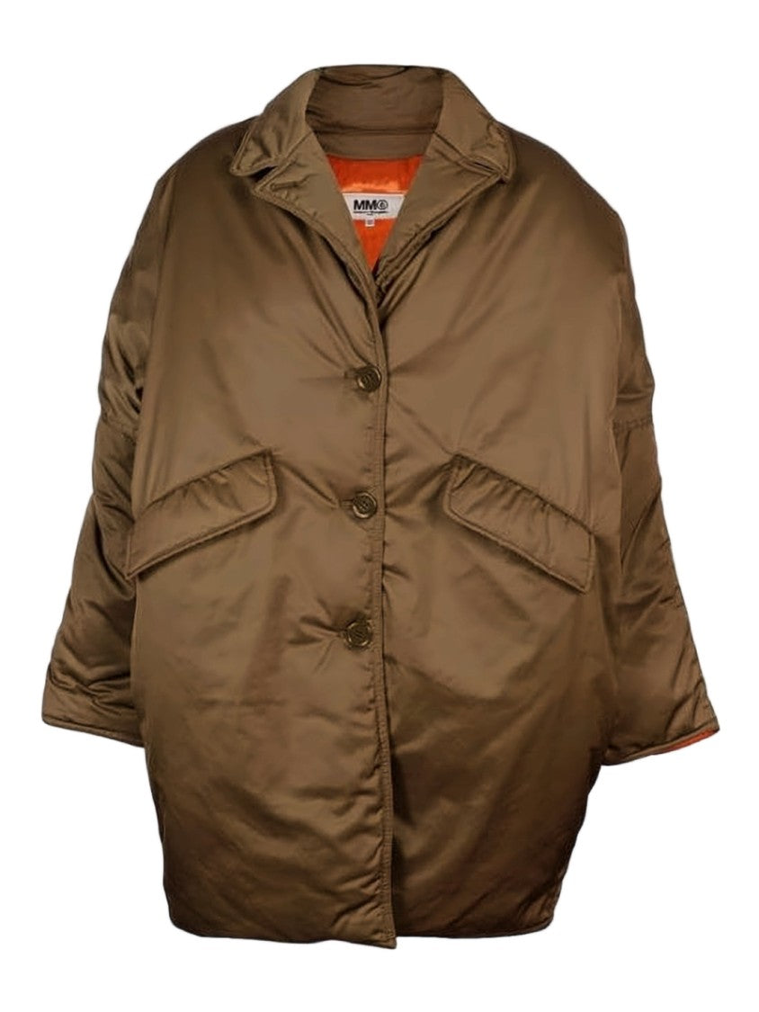Mm6 By Maison Margiela Oversized Padded Jacket With Classic Collar