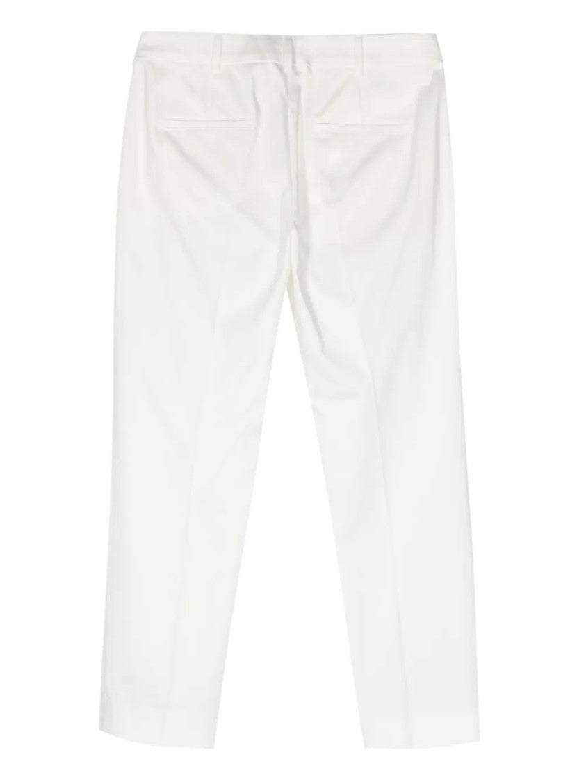 Max Mara Cropped Tailored White Pants