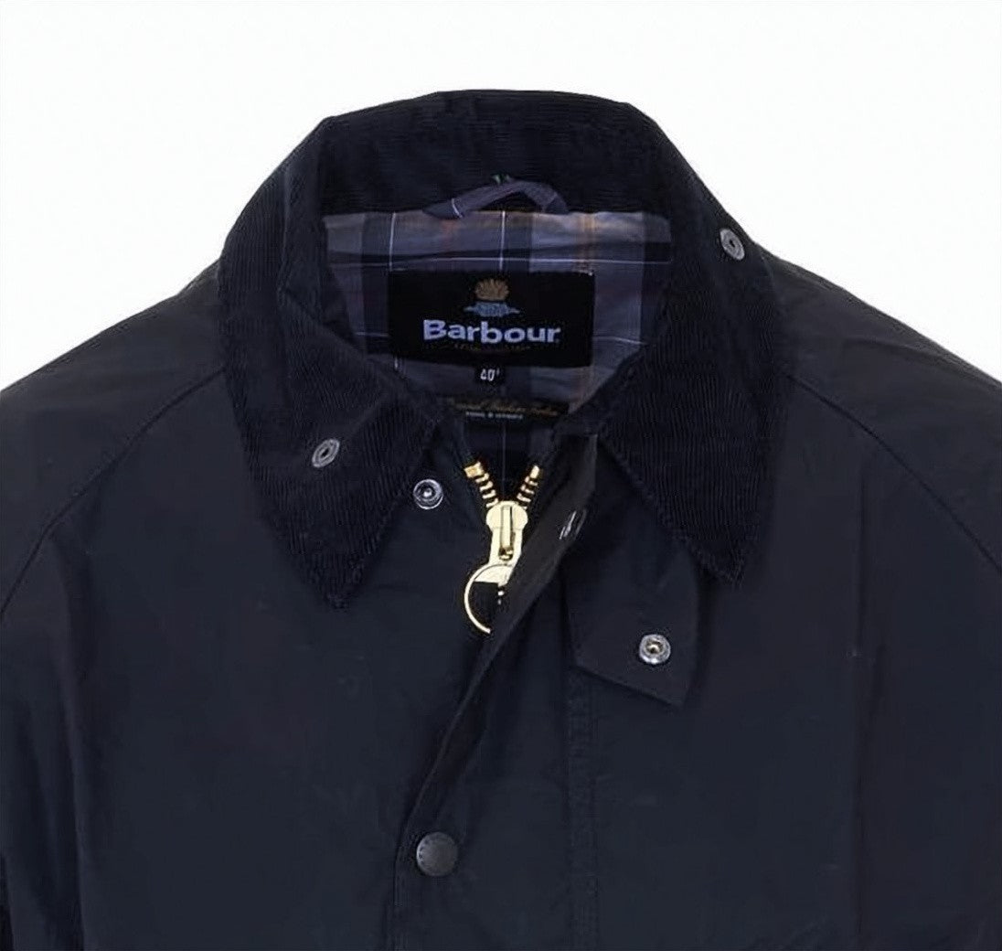 Barbour Corduroy-Collared Casual Jacket With Subtle Plaid Lining