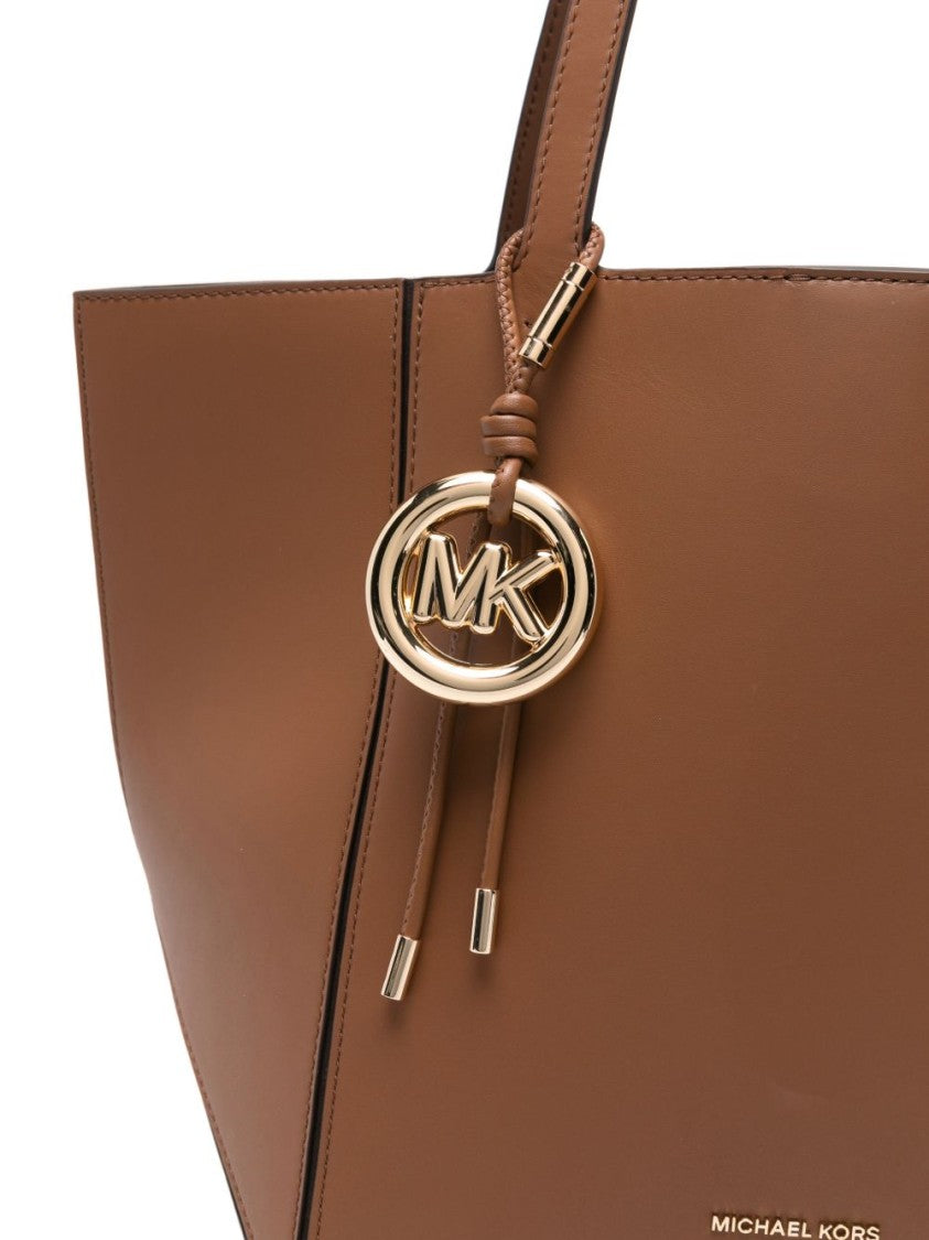 Michael Kors Structured Brown Calf Leather Tote
