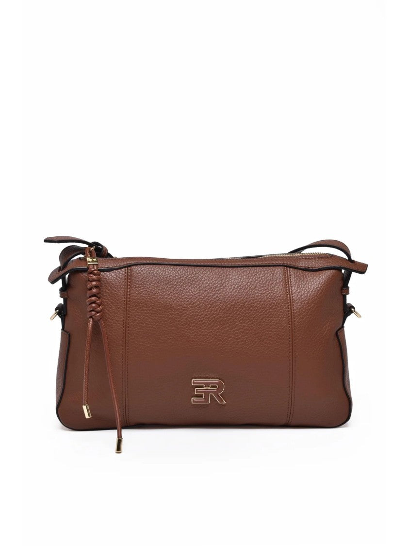 Ermanno Firenze Brown Polyurethane Violeta Shoulder Bag