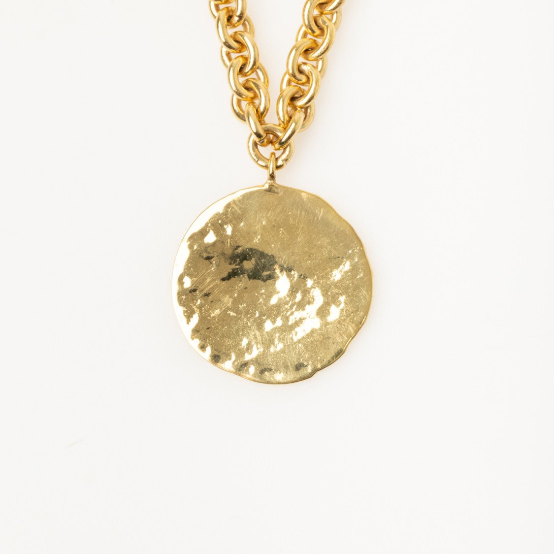 Patou Antique Coin Charm Necklace With Polished Finish
