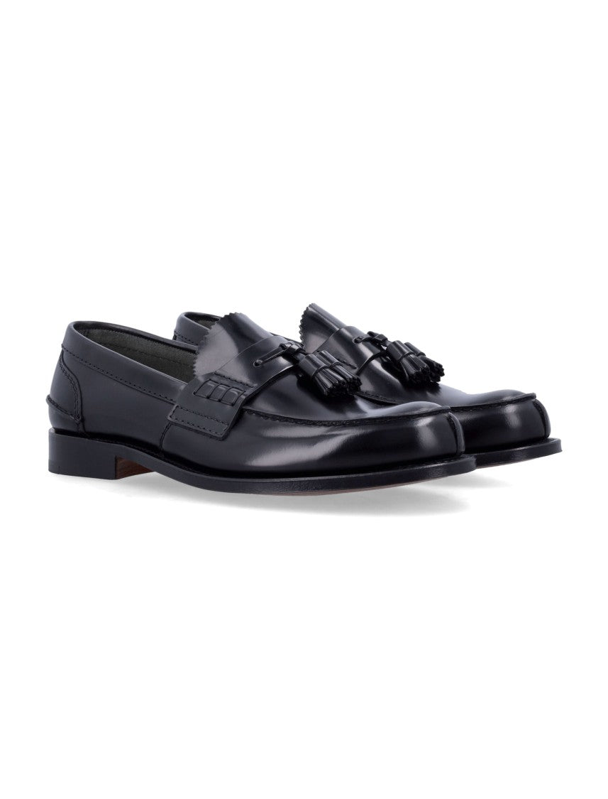 Church's Black Leather Tiverton Loafers