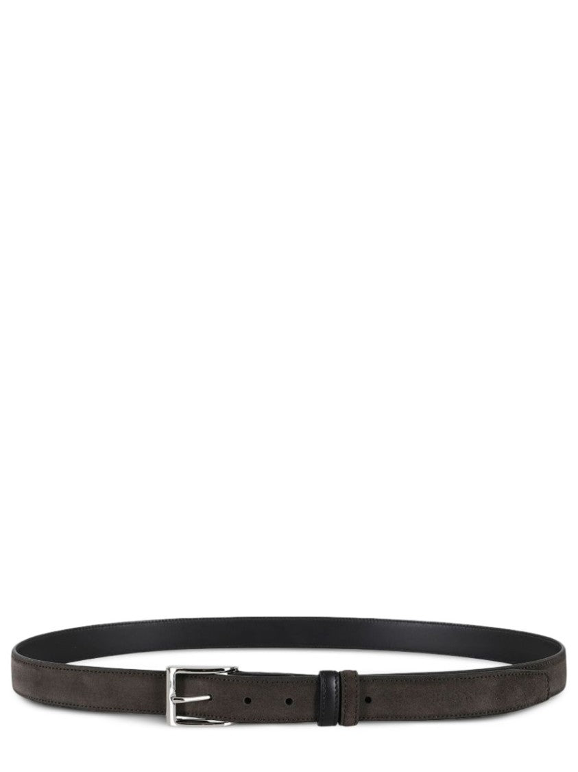Hogan Black Suede Calfskin Belt