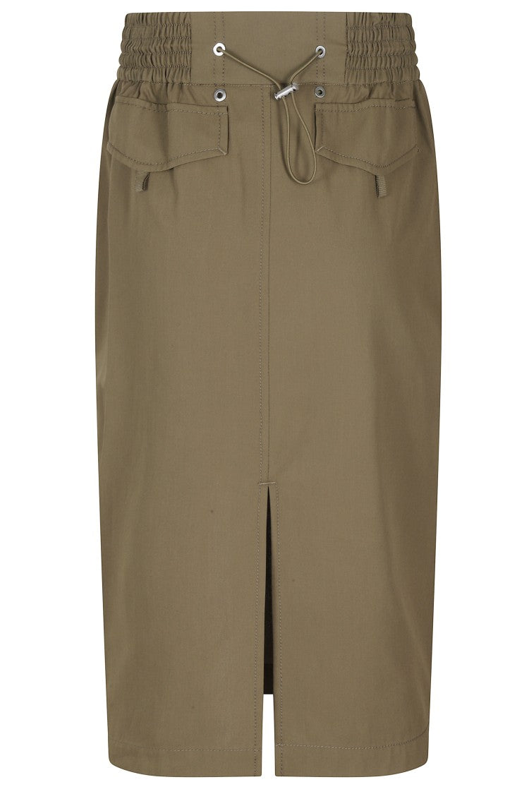 Pinko Cargo-Style Midi Skirt With Drawstring Waist