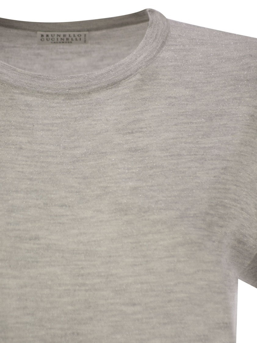 Brunello Cucinelli Sparkling Lightweight Cashmere And Silk Sweater
