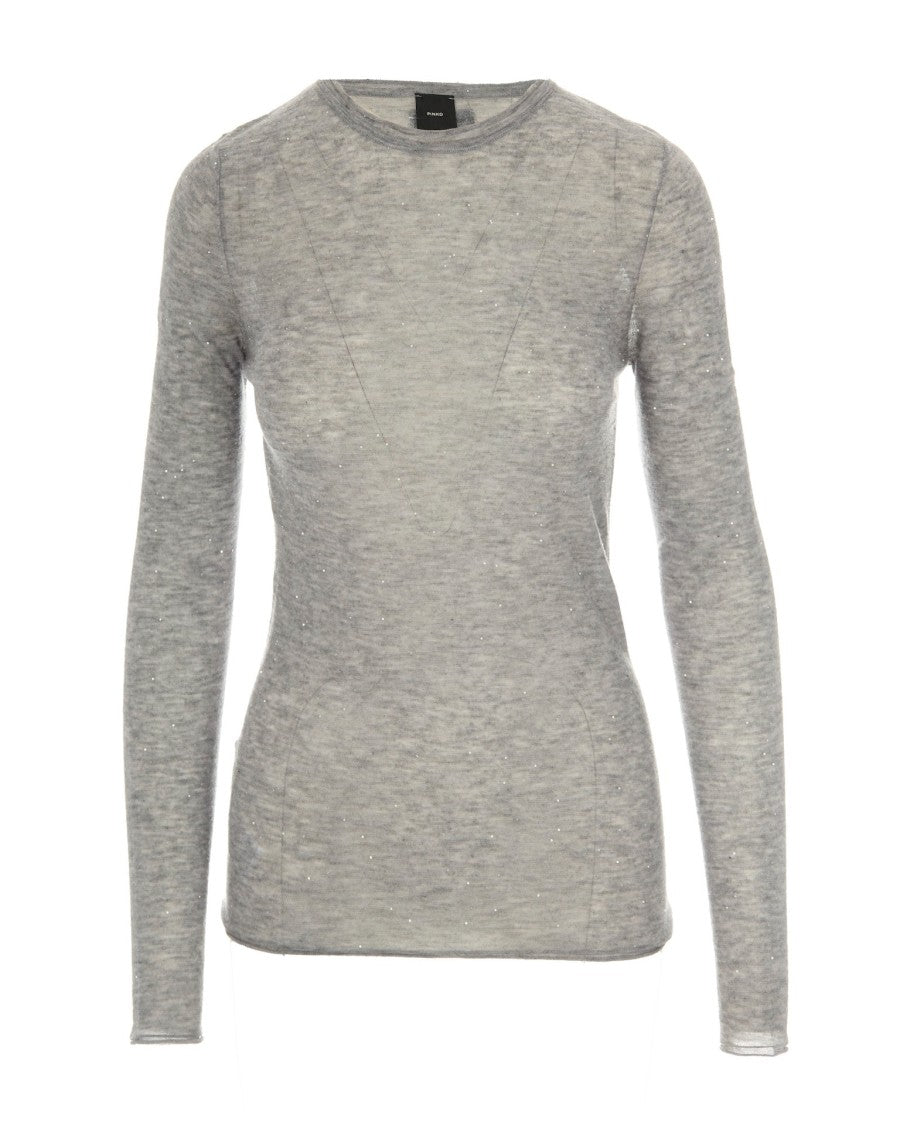 Pinko Grey Sequin Sweater