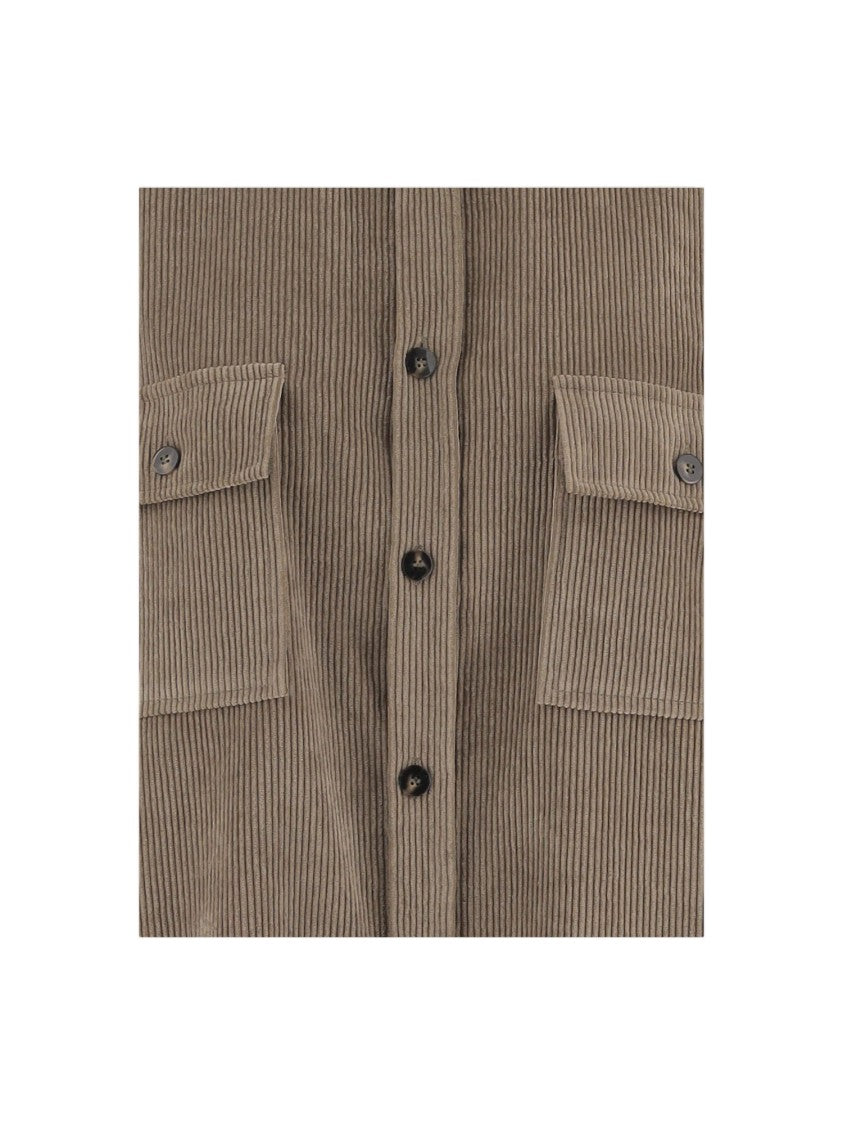 F.It Corduroy Boxy Flap Military Shirt