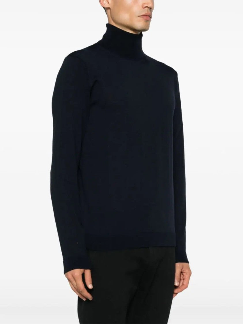 Roberto Collina Fitted Turtleneck Merino Wool Sweater