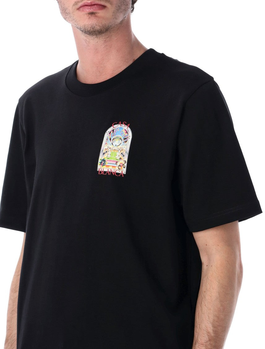 Casablanca Tennis Landscape Black T-Shirt