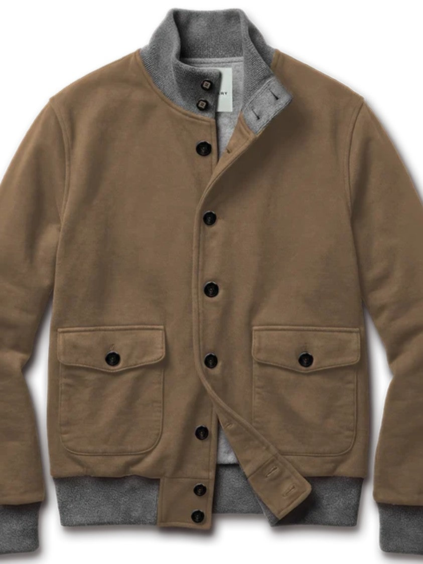 Blusonary Structured Blouson Jacket With Contrasting Grey Accents