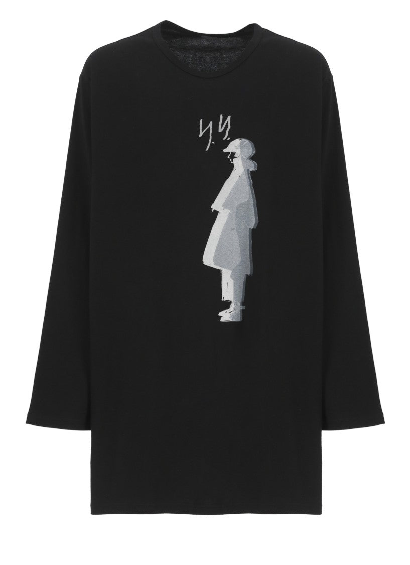 Yohji Yamamoto Black Cotton T-Shirt