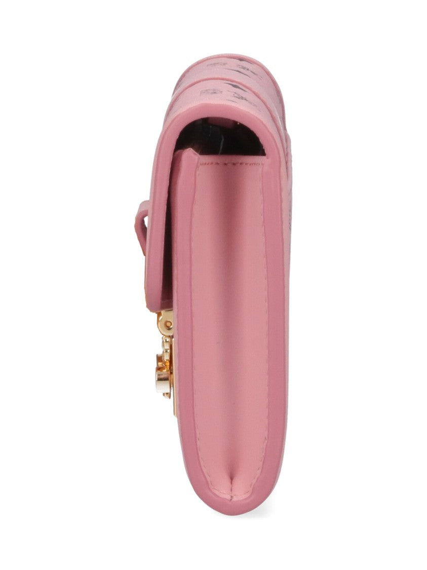 Mcm Tracy Chain Wallet In Pink "Visetos" Leather