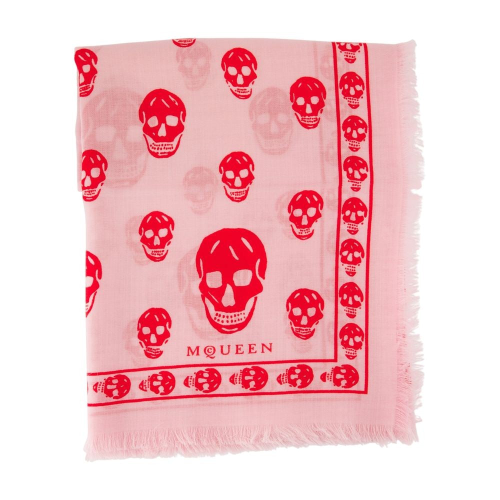Alexander Mcqueen Skull Scarf - Silk - Pink