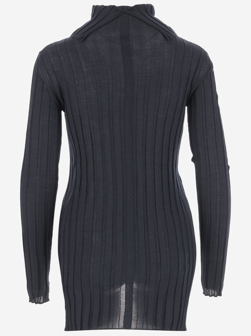 Carven Ribbed Wool And Silk Sweater