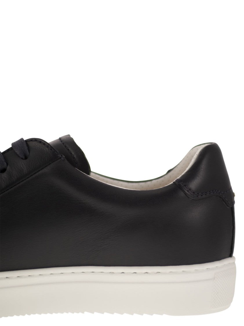 Doucal's Smooth Calfskin Trainers With Memory Foam Insole