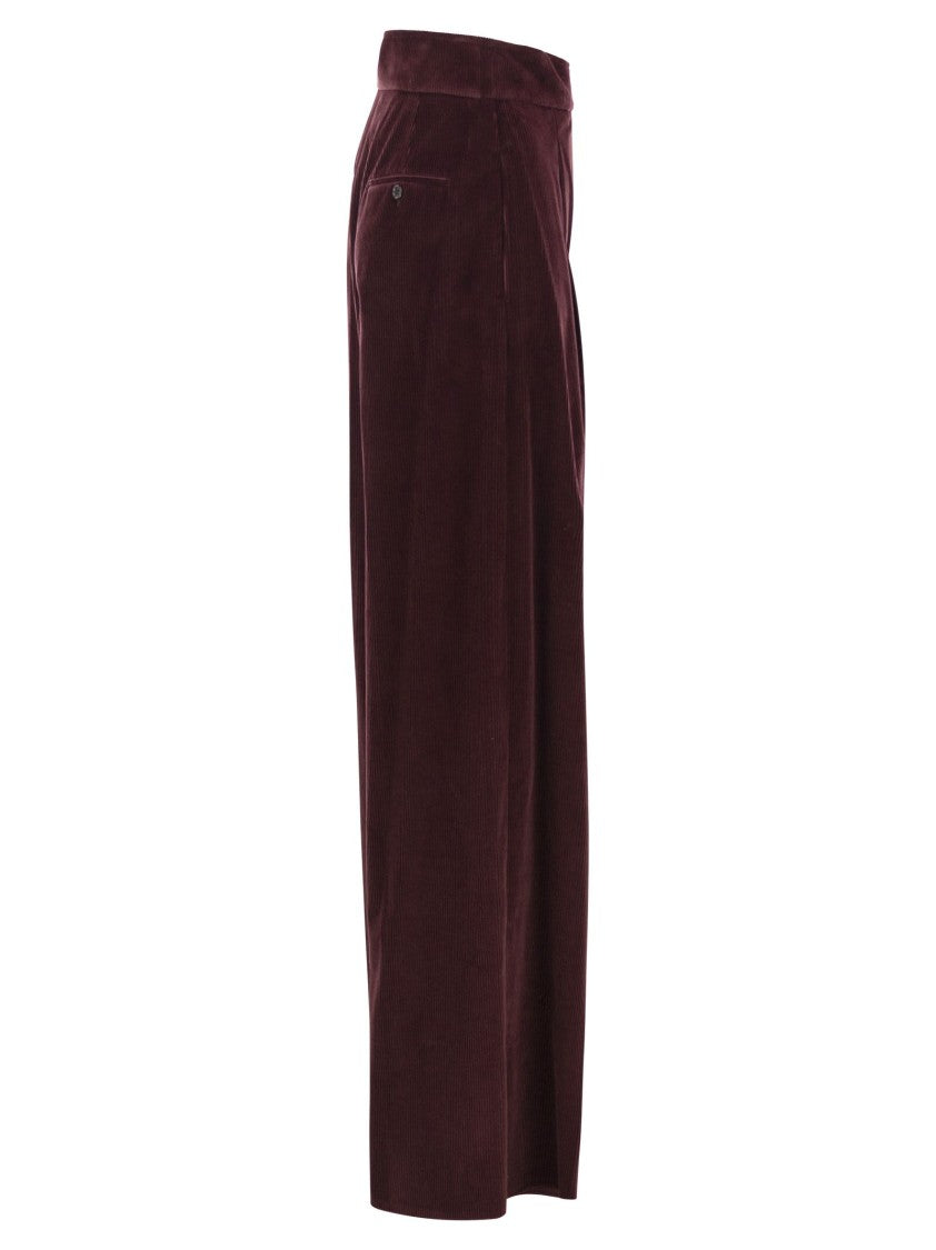 Max Mara Bosso1234 - Wide-Leg Velvet Trousers