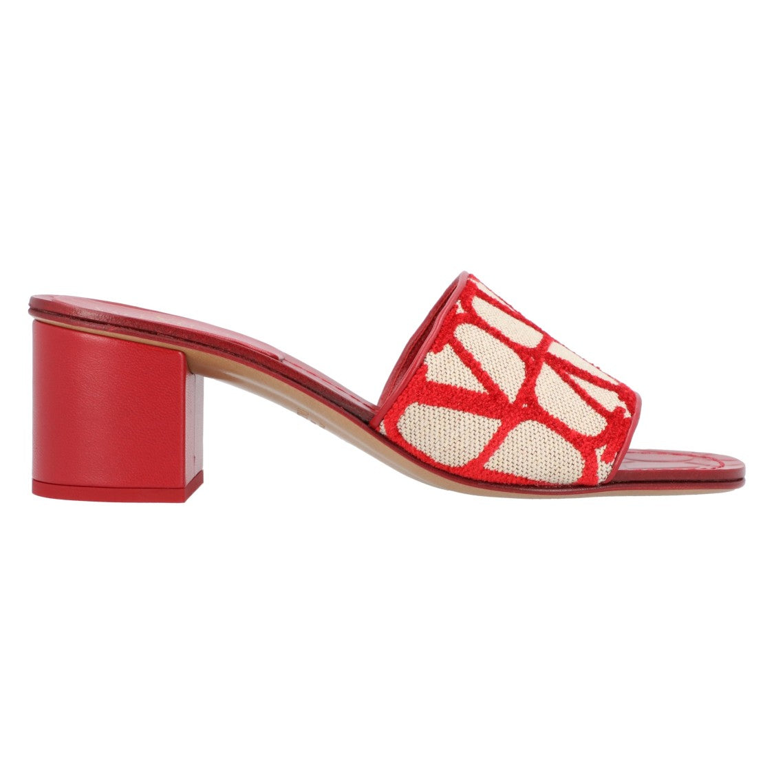 Valentino Vlogo Heel Slides Red