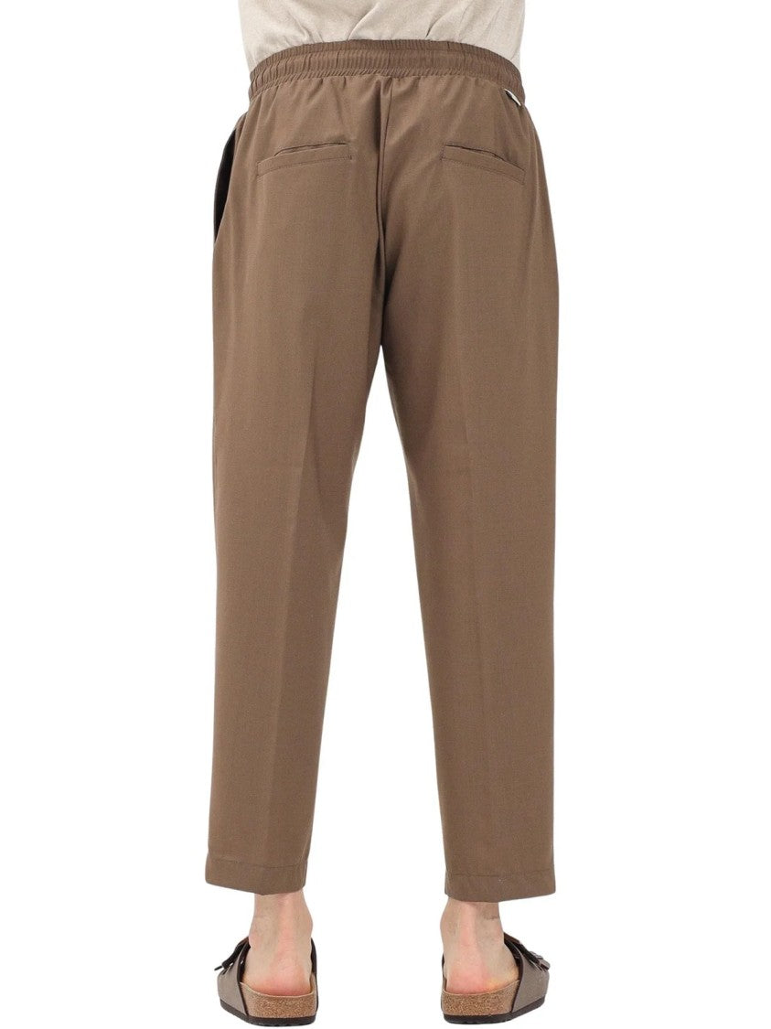 Yes London Yes London Wool Stretch Trousers - Brown