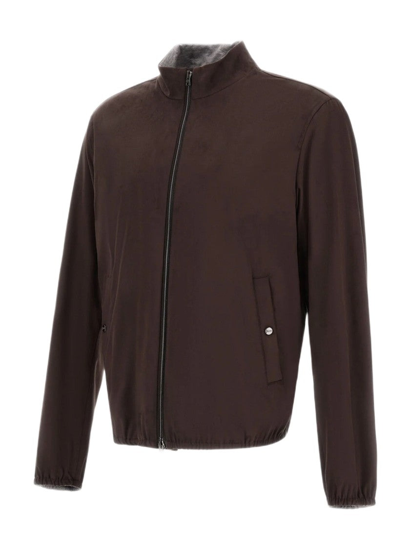 Herno Microfiber Suede Jacket With Innovative Details