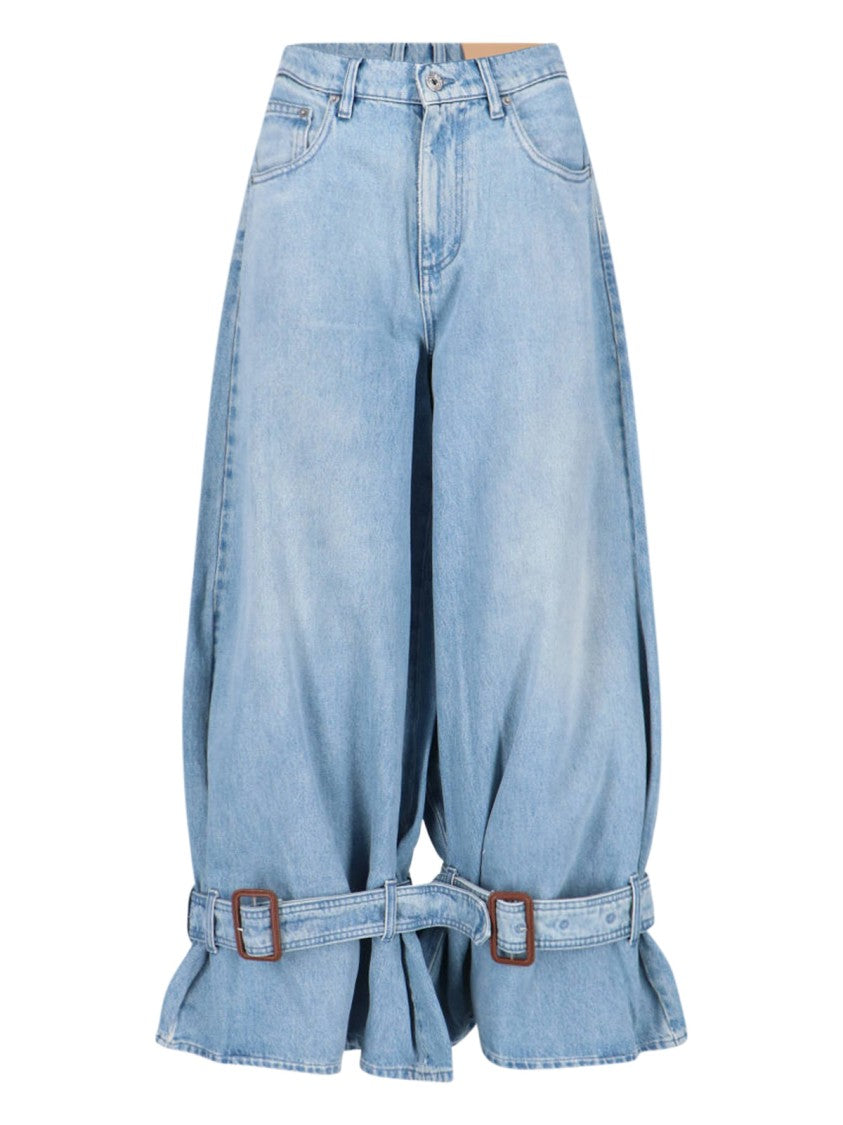 J. W. Anderson Buckle Baggy Jeans – Light Blue