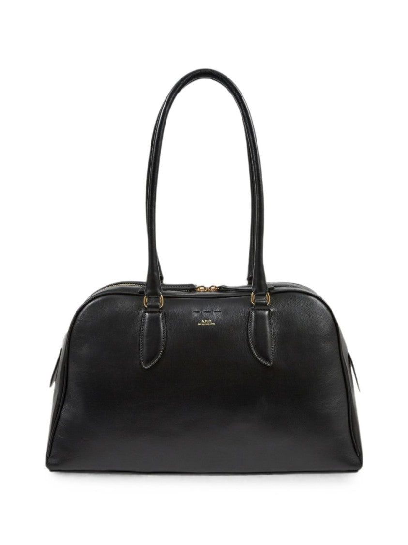 A.P.C. Black Elongated Gold Hardware Shoulder Bag