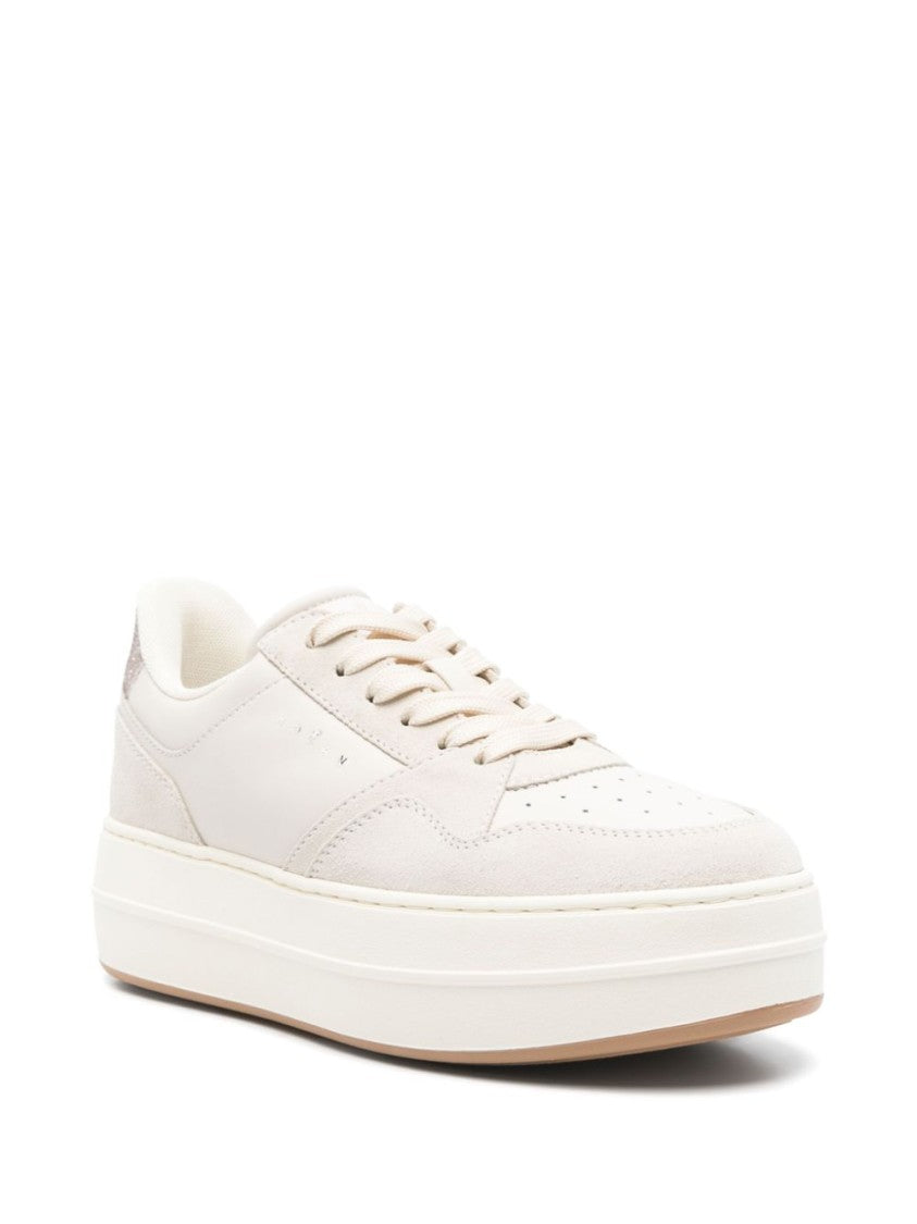 Hogan Elevated Platform Sneakers With Glossy Finish