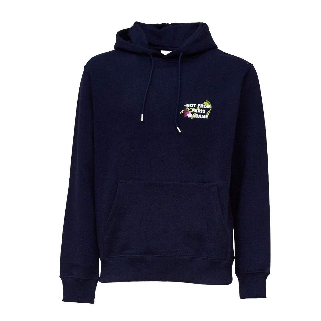 Drôle De Monsieur Vine Motif Embroidered Hoodie With Adjustable Fit