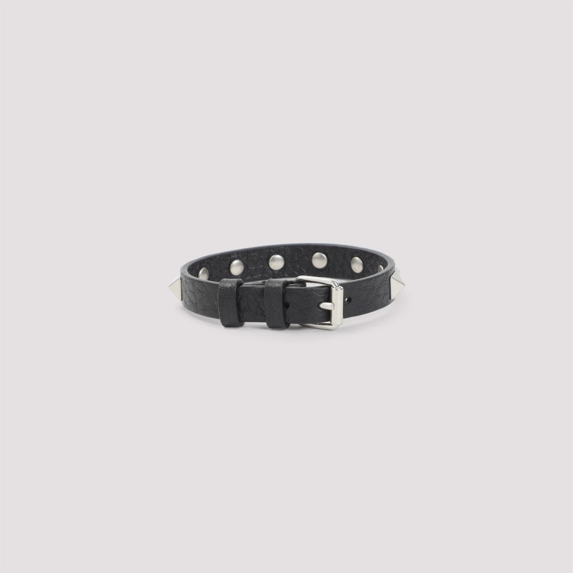 Valentino Garavani Black Leather Bracelet