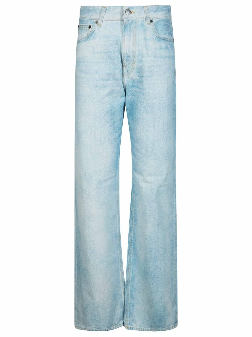 Haikure Washed Light Blue Straight-Leg Jeans