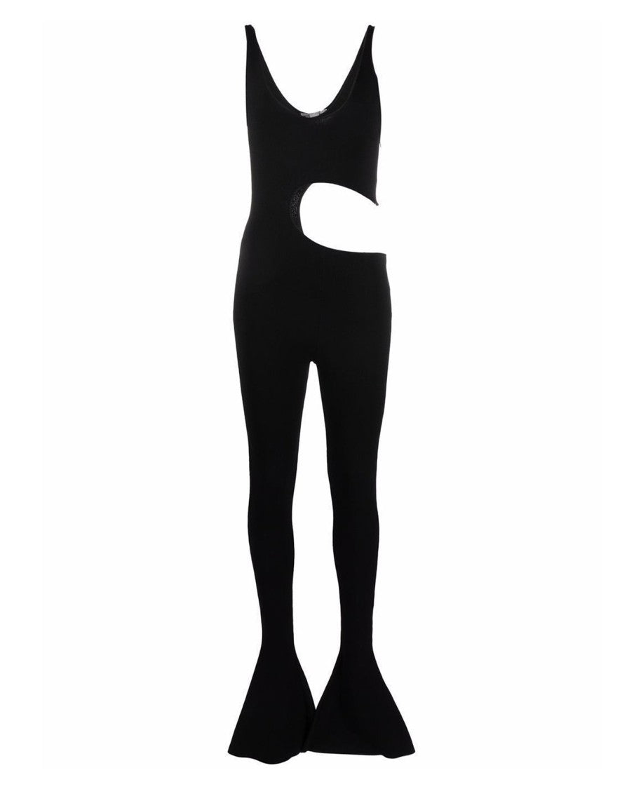 Stella Mccartney Asymmetric Black Jumpsuit With Bold Cut-Outs