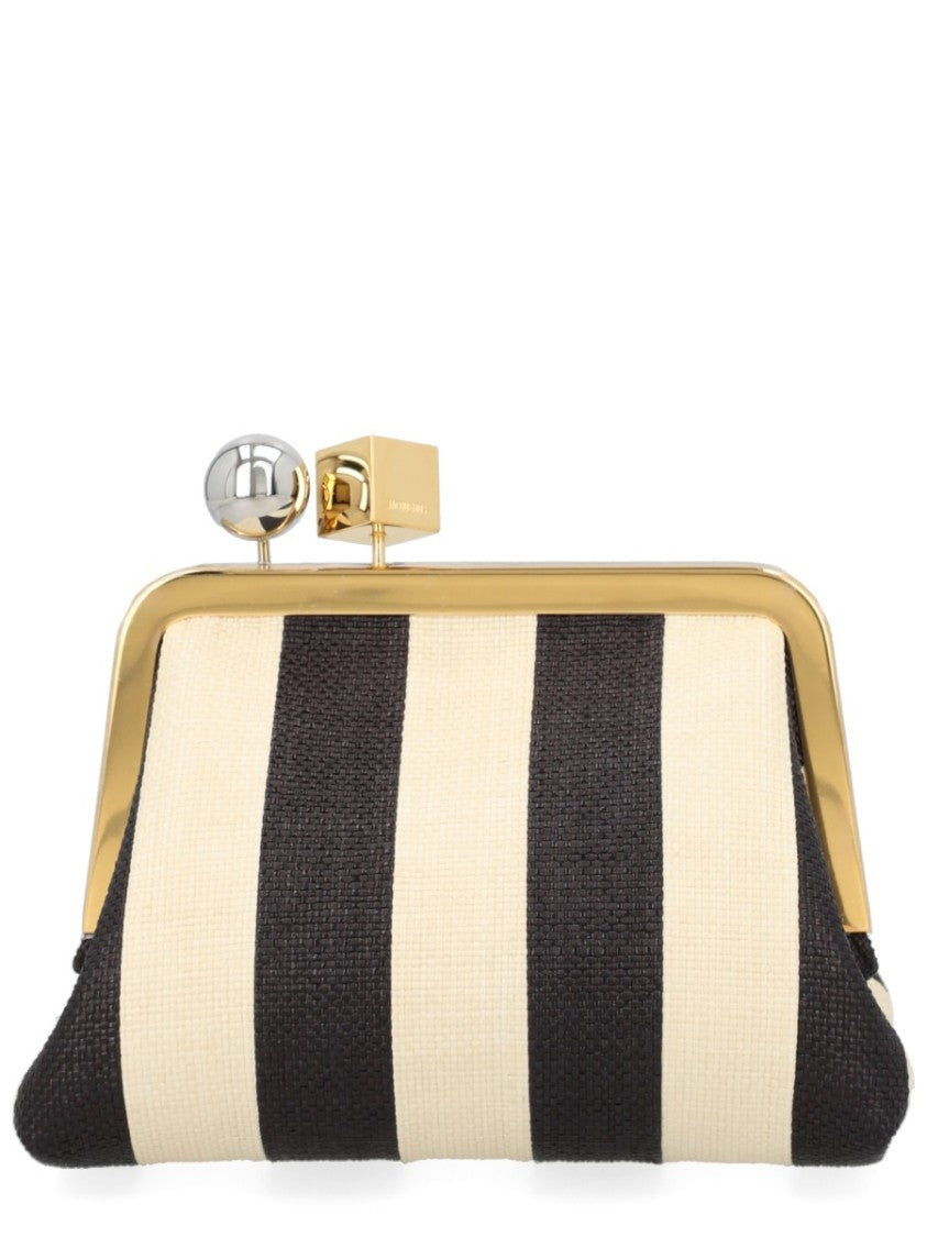 Jacquemus Le Berlingot Polyamide Metallic Frame Clutch