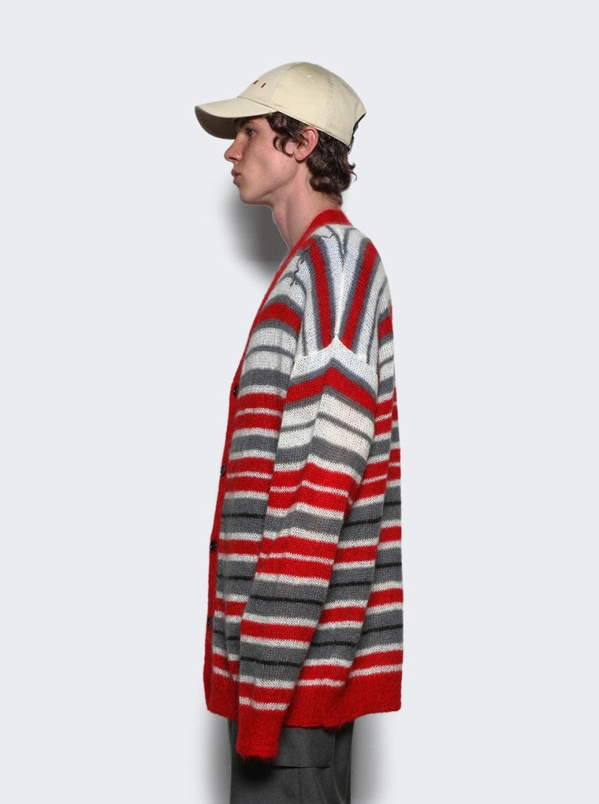 Marni Cardigan Red And Grey