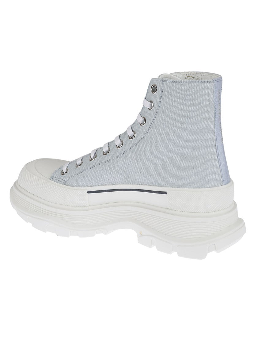 Alexander Mcqueen High-Top Sneakers In Smooth Calf Leather