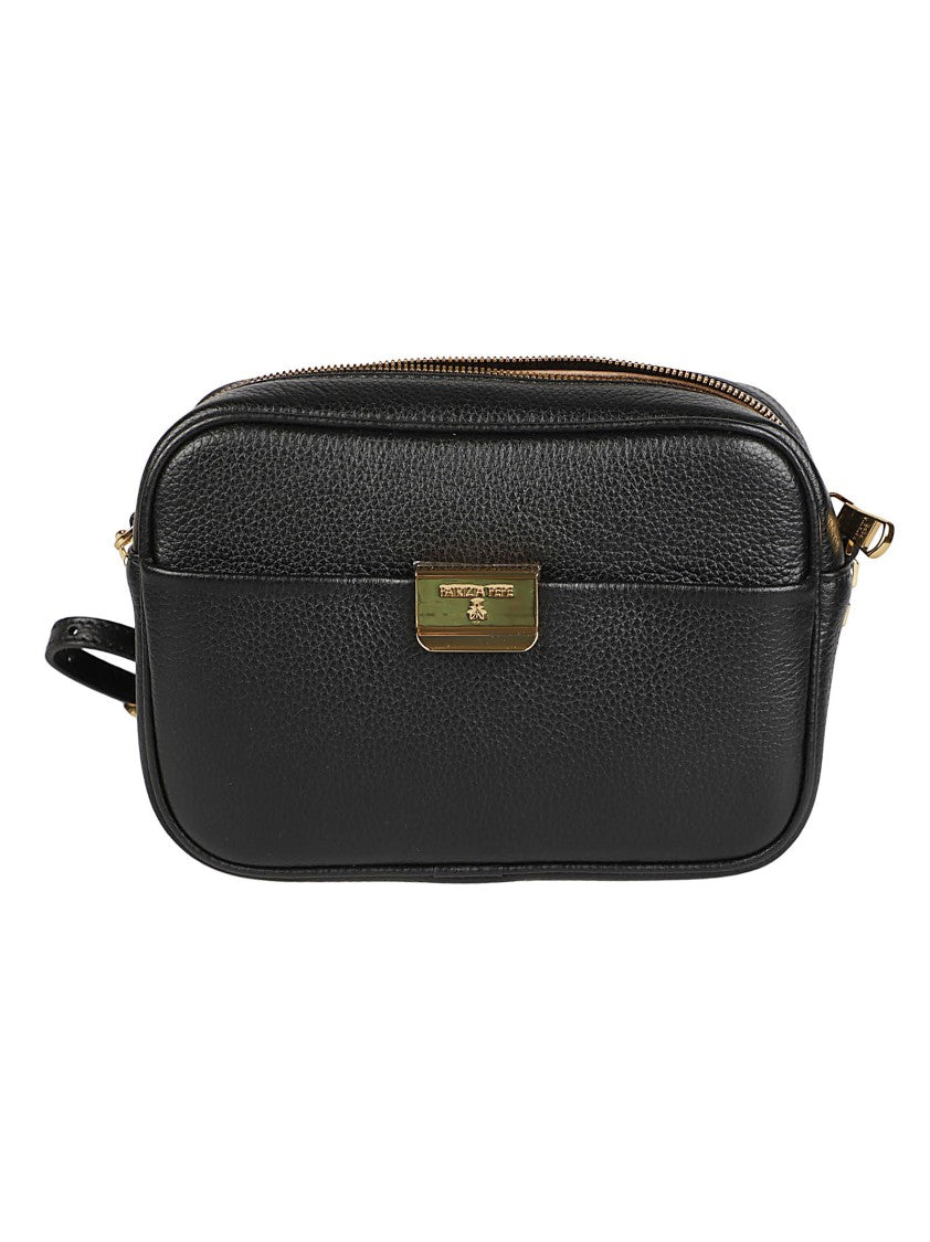 Patrizia Pepe All Day Compact Black Calfskin Shoulder Bag