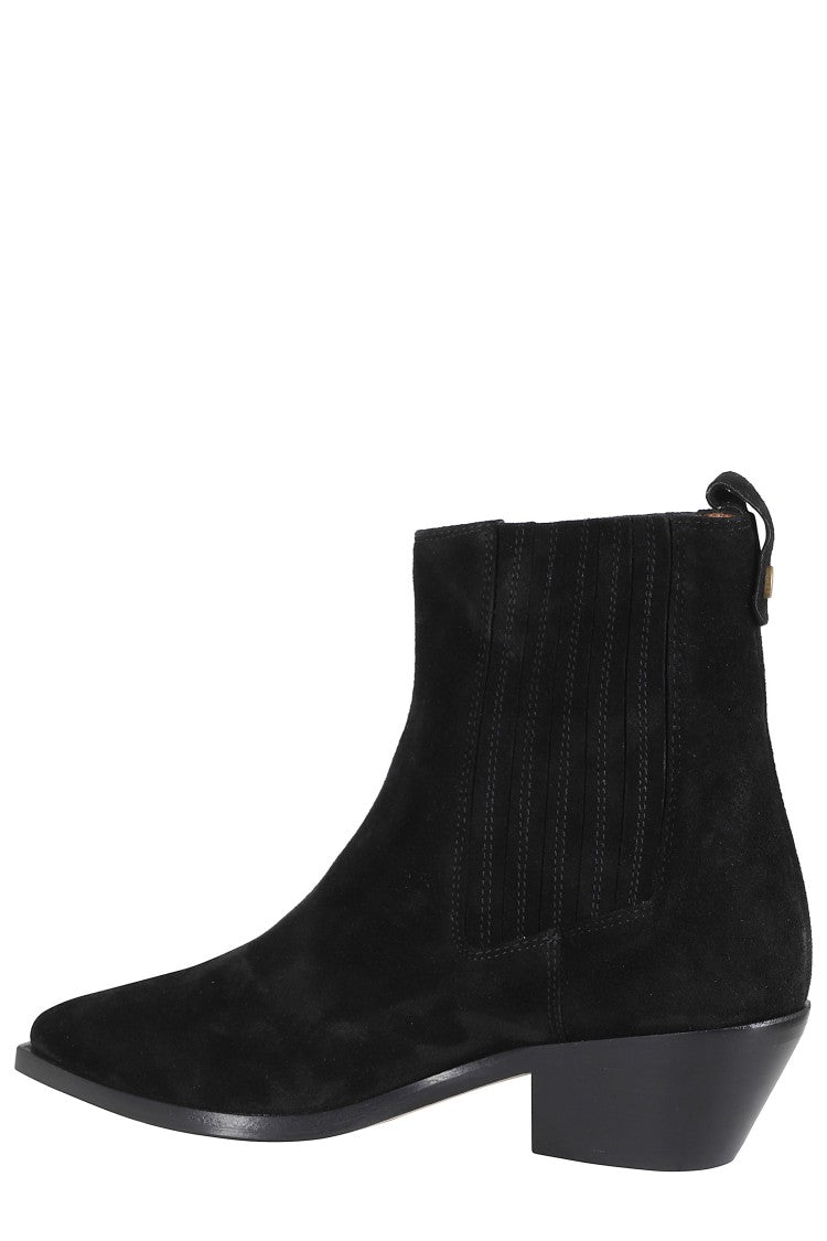 Roberto Festa Black Aurea Suede Leather Sole Leather Ankle Boots