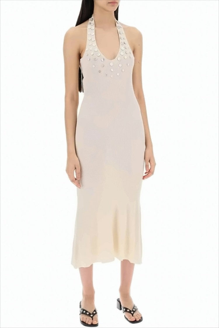 Paloma Wool Ribbed Knit Midi Dress