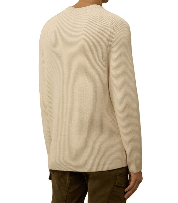 C.P. Company Gauze Knit White Sweatshirt
