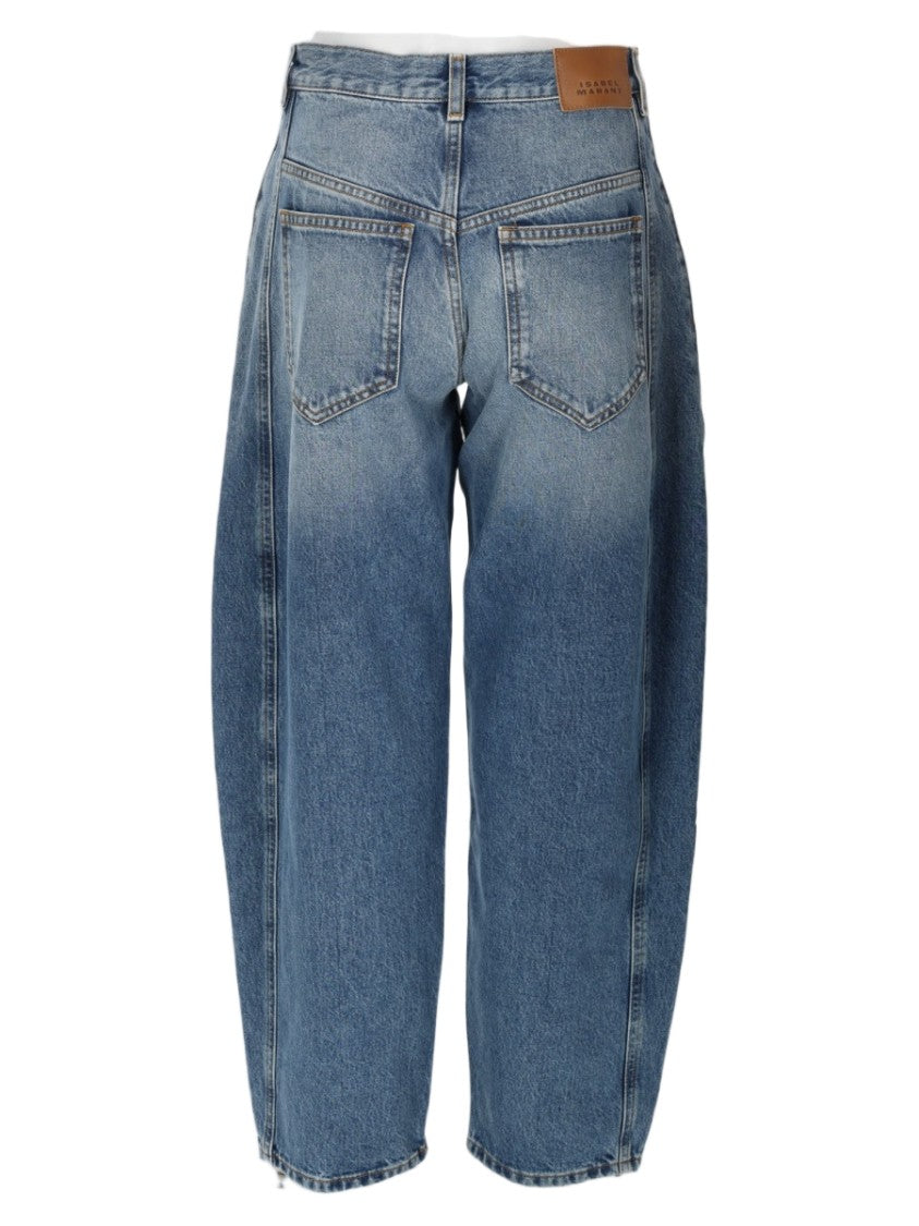 Isabel Marant Oriane Medium Blue Relaxed-Fit Denim Jeans