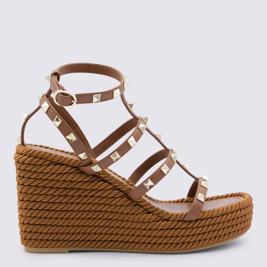 Valentino Garavani Wedge Sandals With Textured Rope Sole