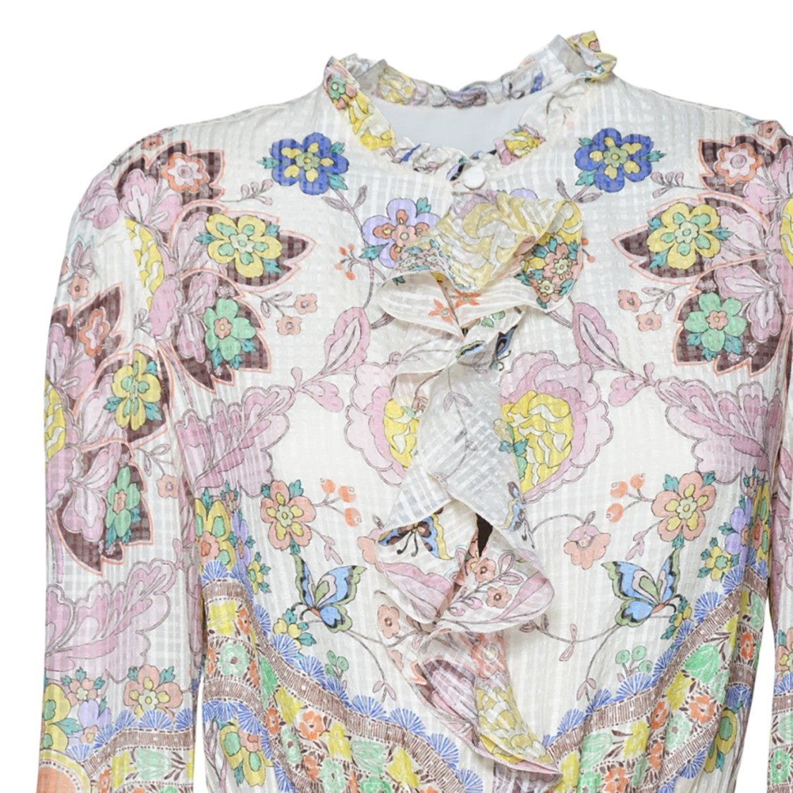 Etro Short Pink Silk Dress Floral Print